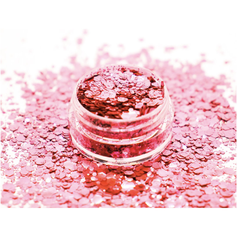 Rose Pink Chunky Glitter